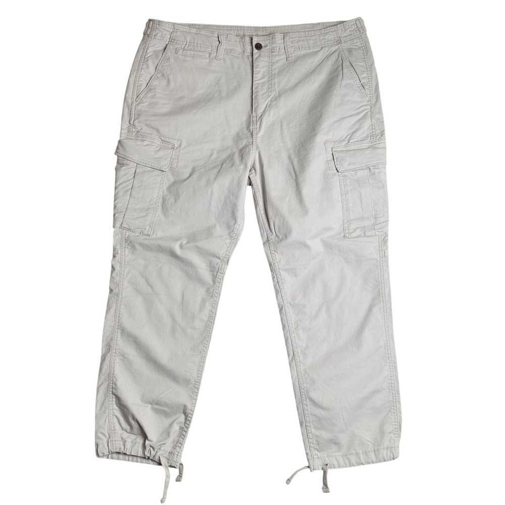 American Eagle Slim Lived In Cargo Flex Stretch Khaki Mens 40 X 30